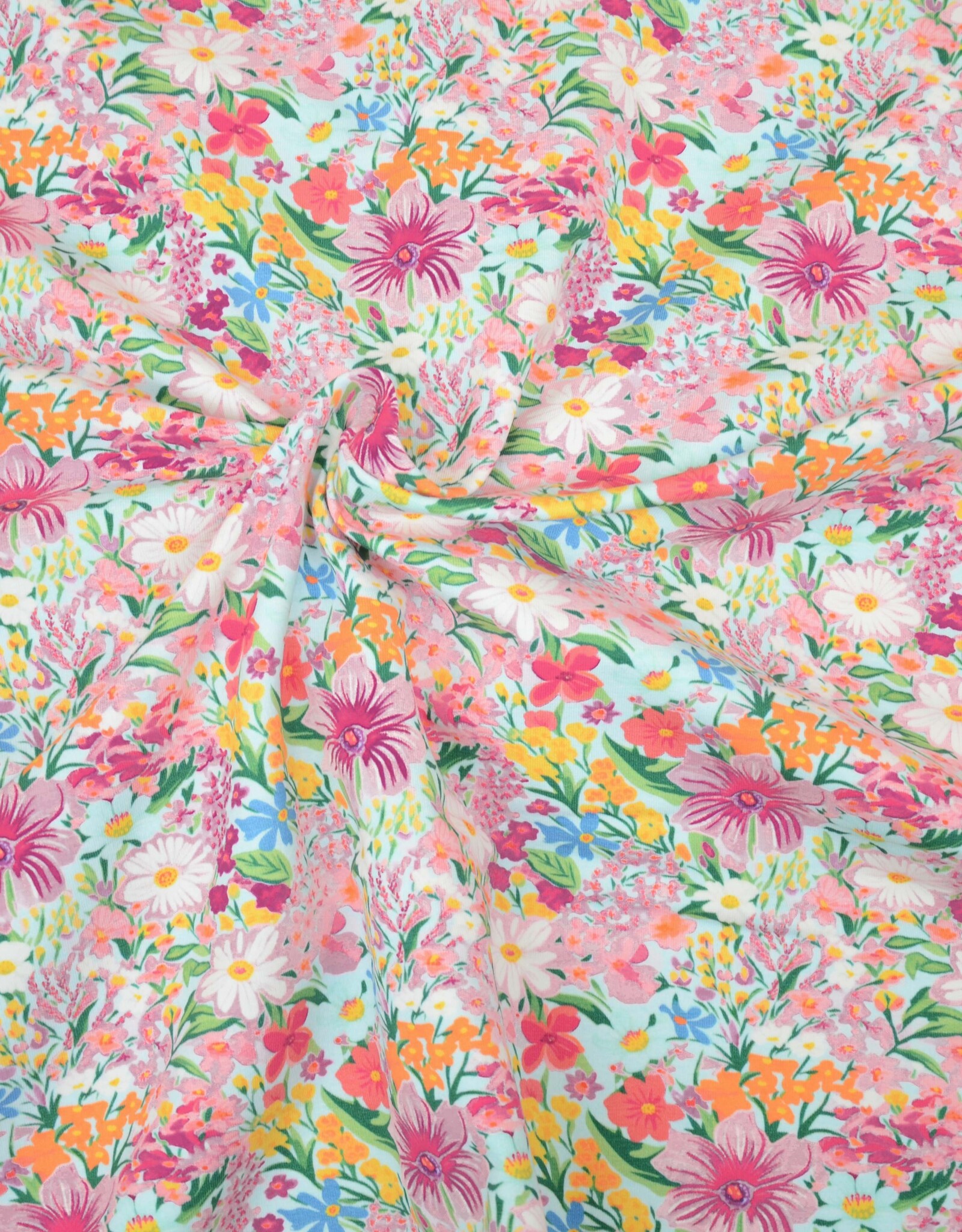 Katoenjersey felgebloemd Image