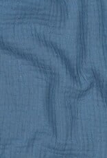 Double Gauze Uni jeansie blauw