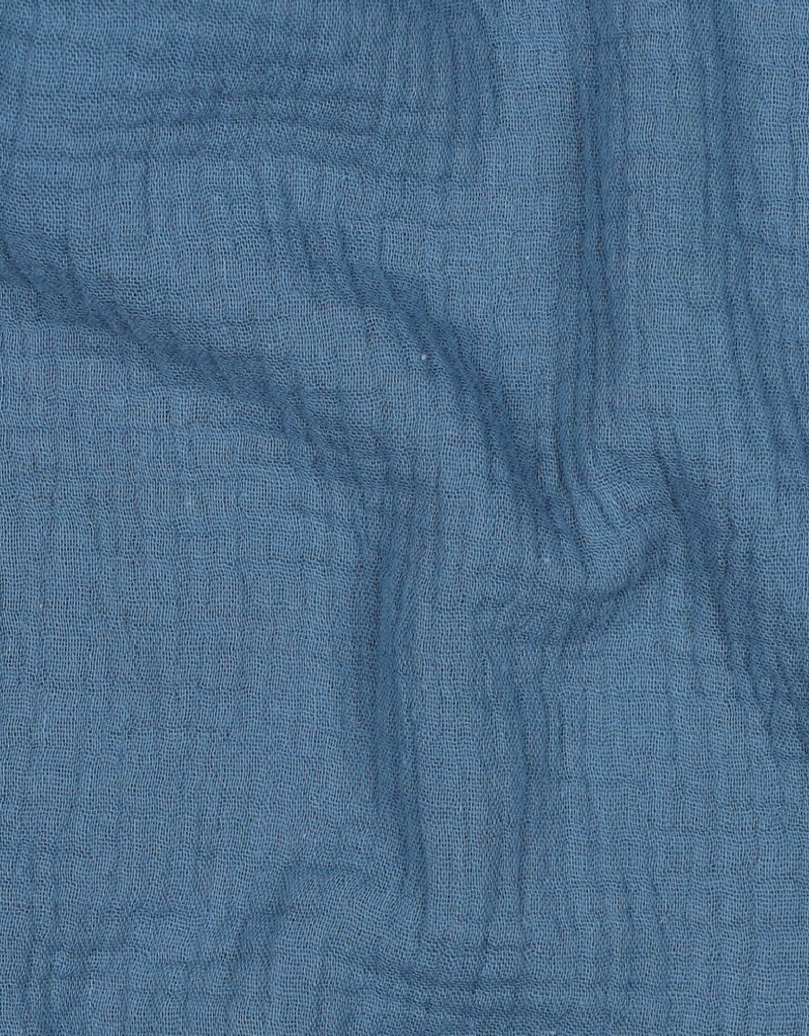 Double Gauze Uni jeansie blauw