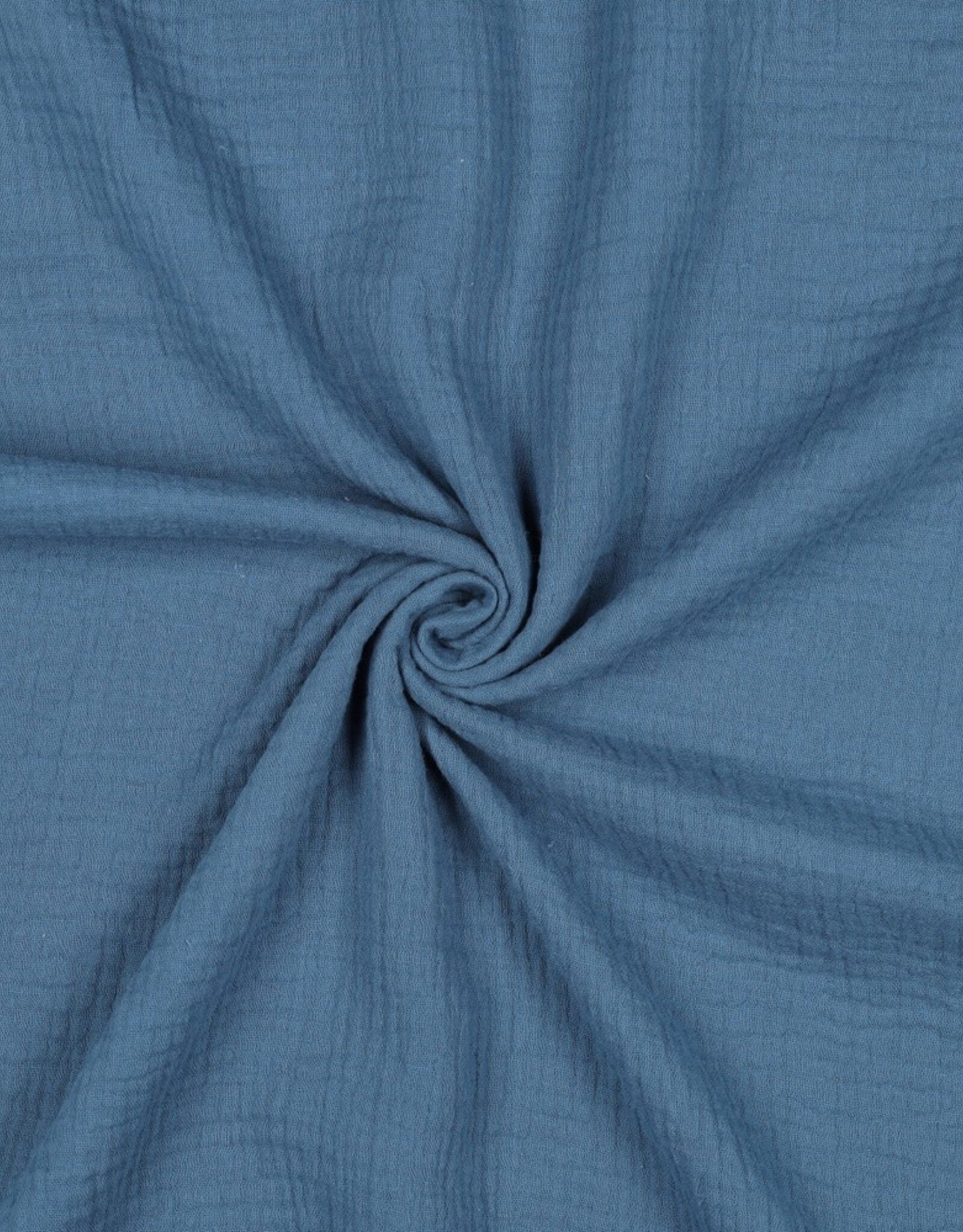 Double Gauze Uni jeansie blauw