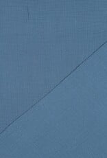 Double Gauze Uni jeansie blauw