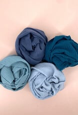 Double Gauze Uni jeansie blauw