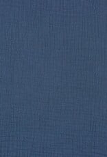 Double Gauze Uni jeansie blauw