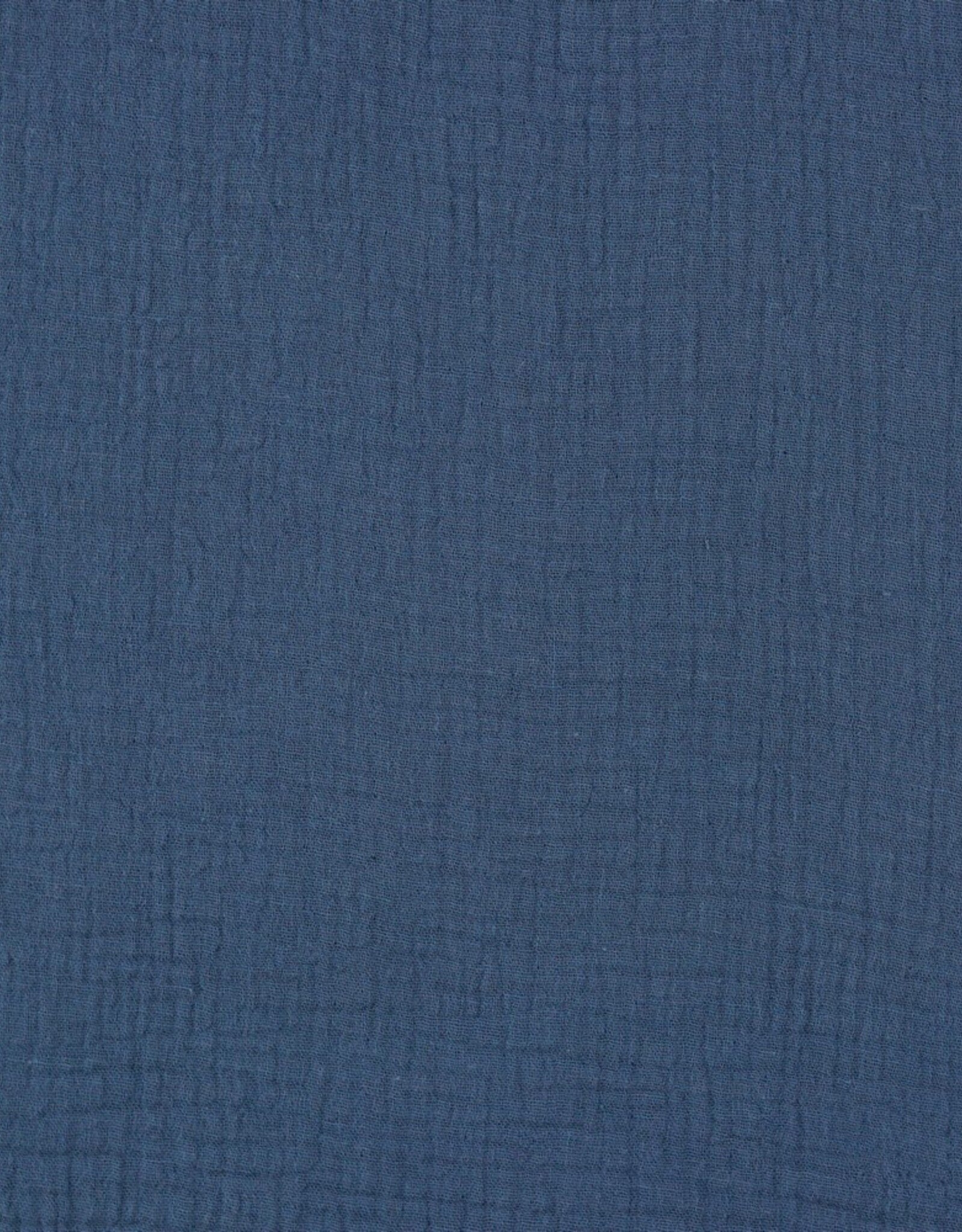 Double Gauze Uni jeansie blauw