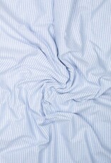 Oxford gestreept katoen lichtblauw/wit