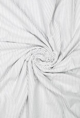 Oxford gestreept katoen wit/zwart