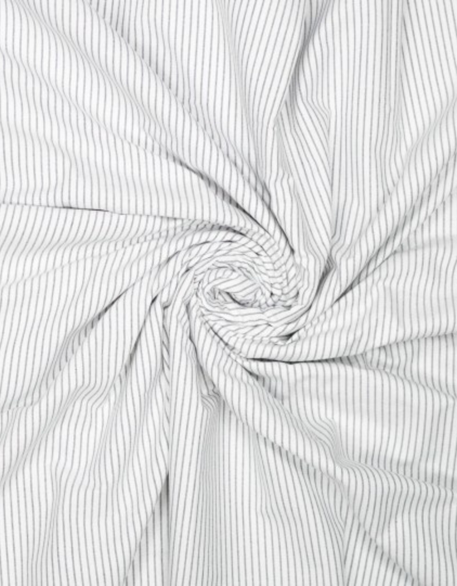 Oxford gestreept katoen wit/zwart