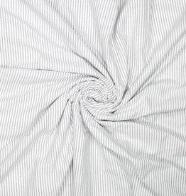 Oxford gestreept katoen wit/zwart