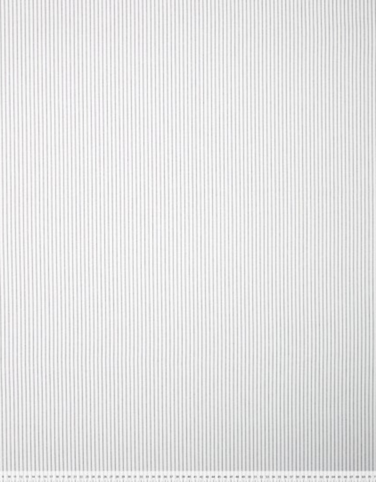 Oxford gestreept katoen wit/zwart