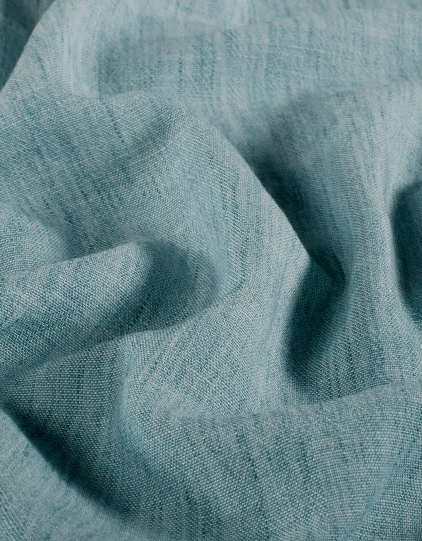 Linnenlook mélange petrol