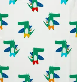 Katoenjersey surfing croco krokodil mint