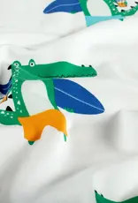 Katoenjersey surfing croco krokodil mint