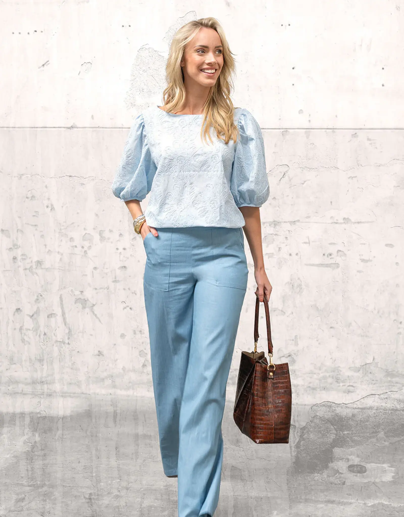 Zomerjeans katoen denim lichtblauw