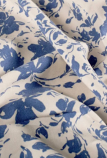 Bamboe poplin bedrukt gebloemd soft blue - My Image