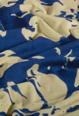 Viscosejersey two-tone kobalt/ecru