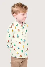 Katoen poplin sportieve alfabet letters