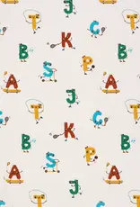 Katoen poplin sportieve alfabet letters