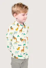 Katoen poplin geblokte dieren