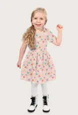 Katoen poplin roze smiley's