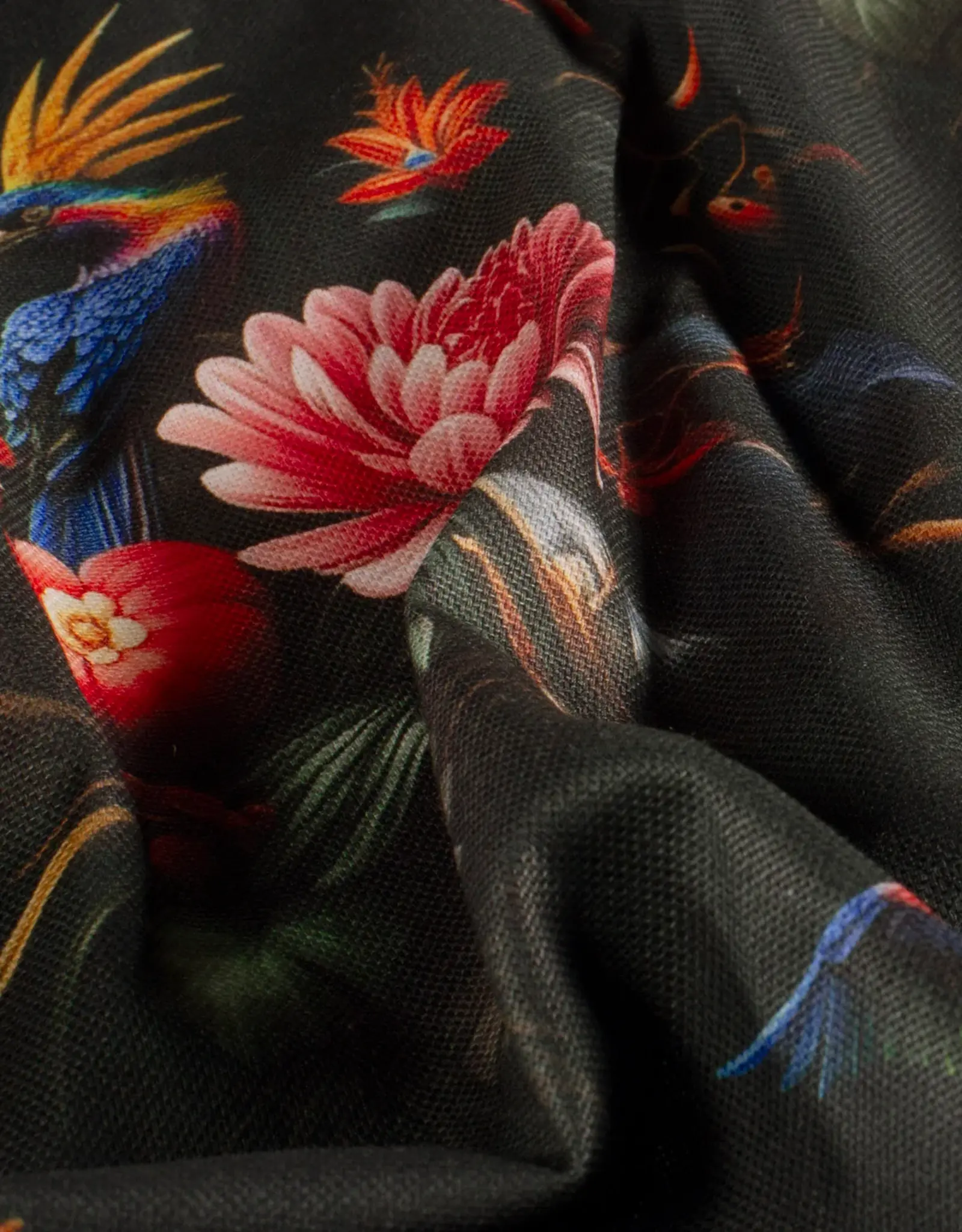 Canvas digitaal bedrukt vogels en bloemen