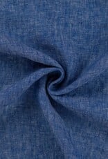 Linnen uni mélange koningsblauw georgio