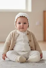 Rib jersey offwhite met studs