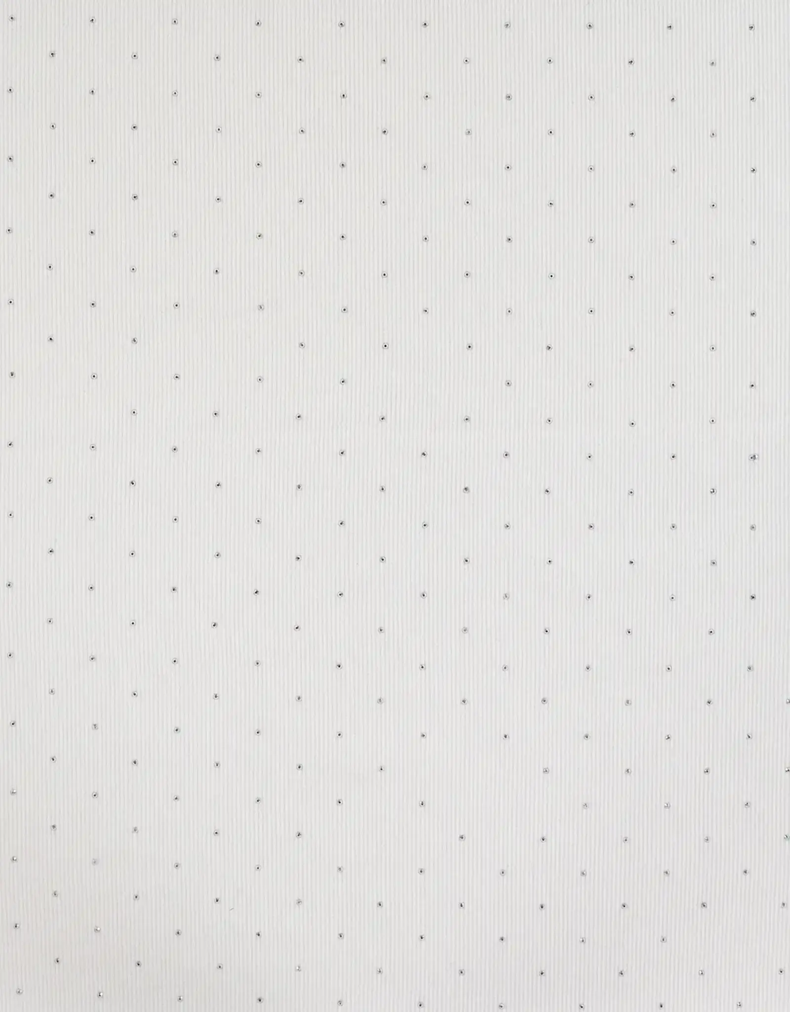 Rib jersey offwhite met studs