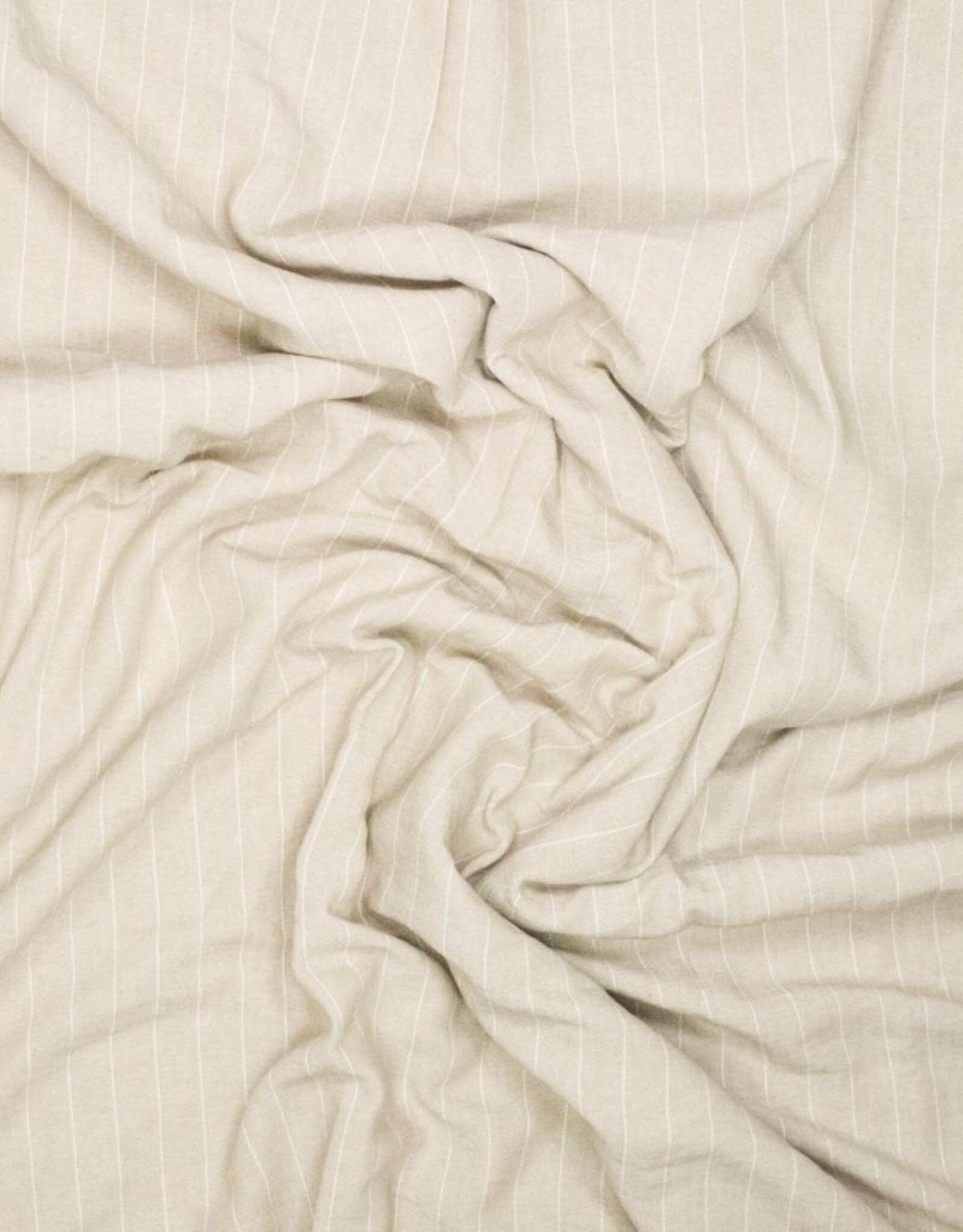 Linnenmengsel met krijtgestreep beige