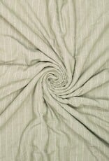 Linnenmengsel met krijtgestreep olijf