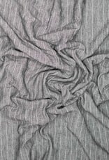 Linnenmengsel met krijtgestreep zwart