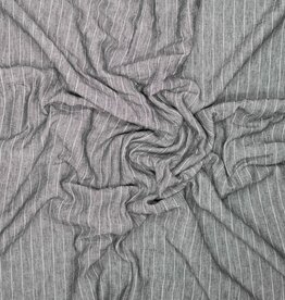 Linnenmengsel met krijtgestreep zwart