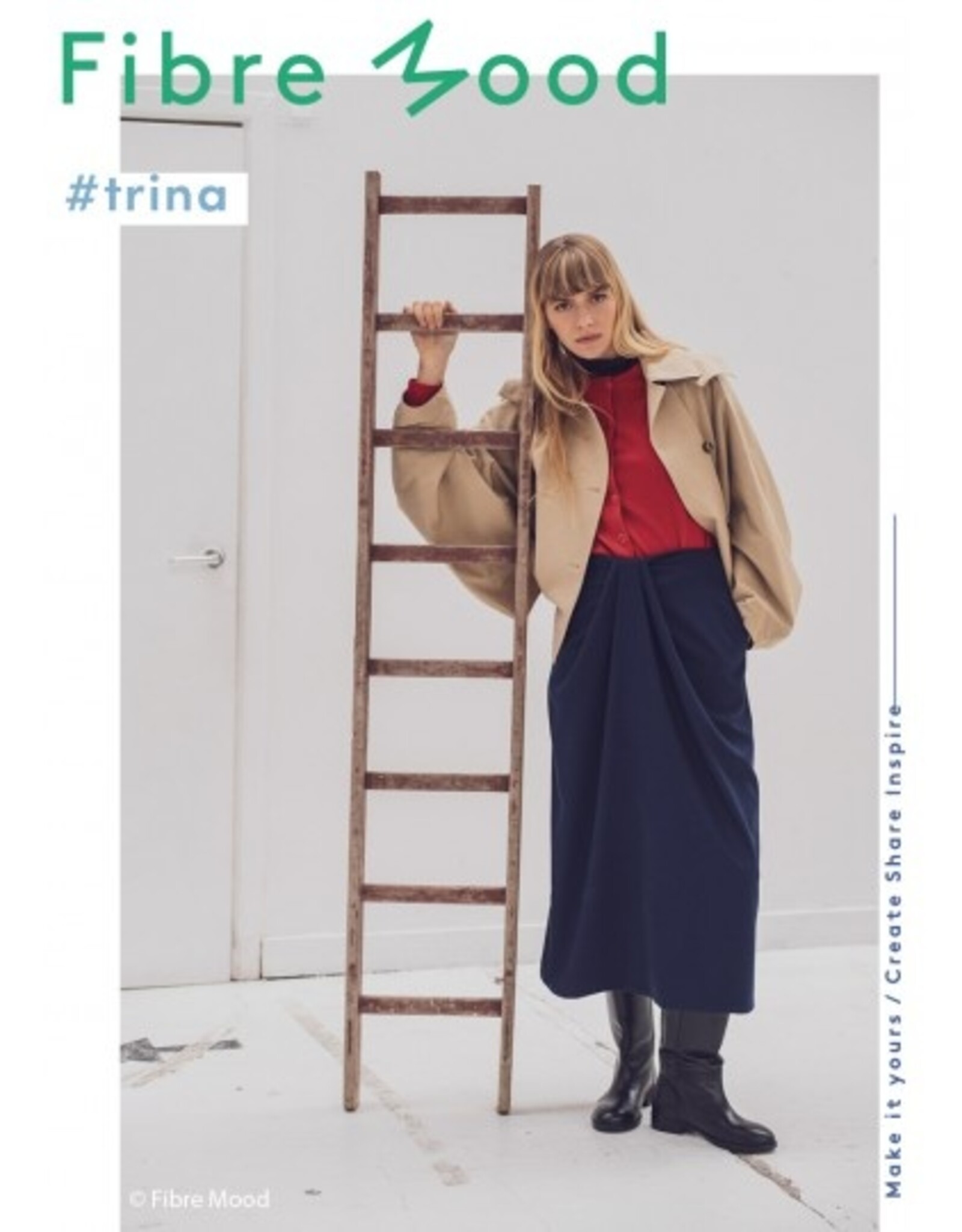 Gabardine twill zwarte draad marine blauw - FM