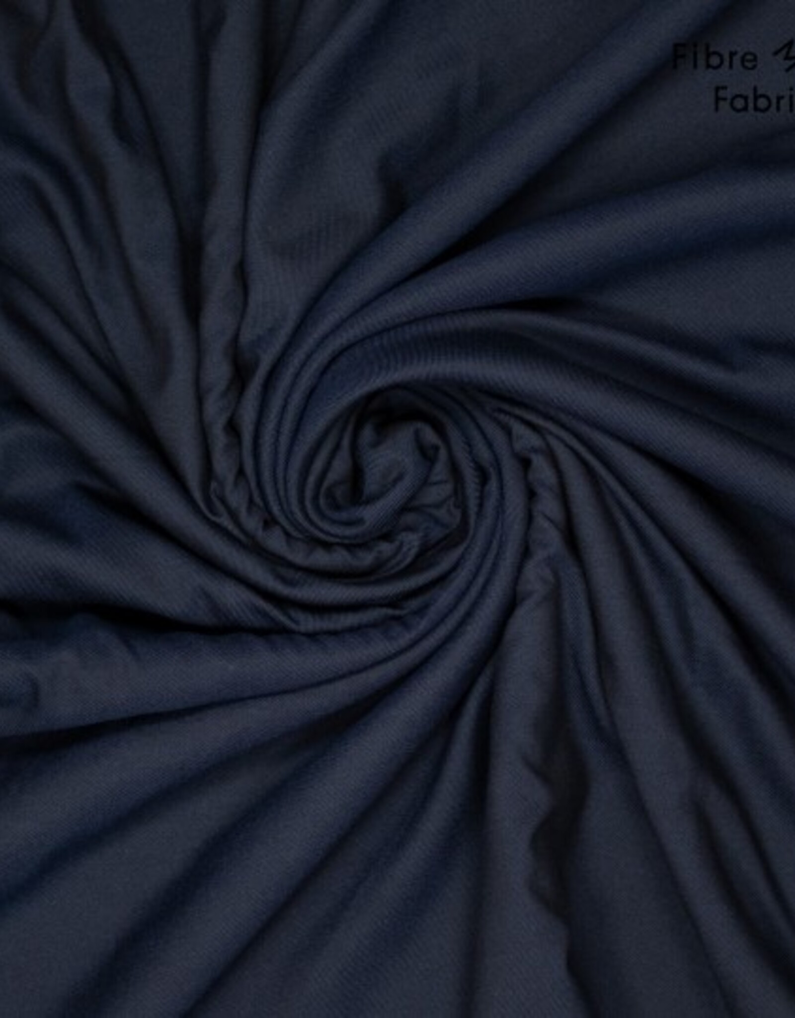 Gabardine twill zwarte draad marine blauw - FM