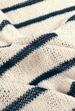 Gehaakt breisel gestreept ecru/marine - My Image