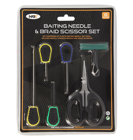 NGT NGT Baiting Needle & Braid Scissor Set