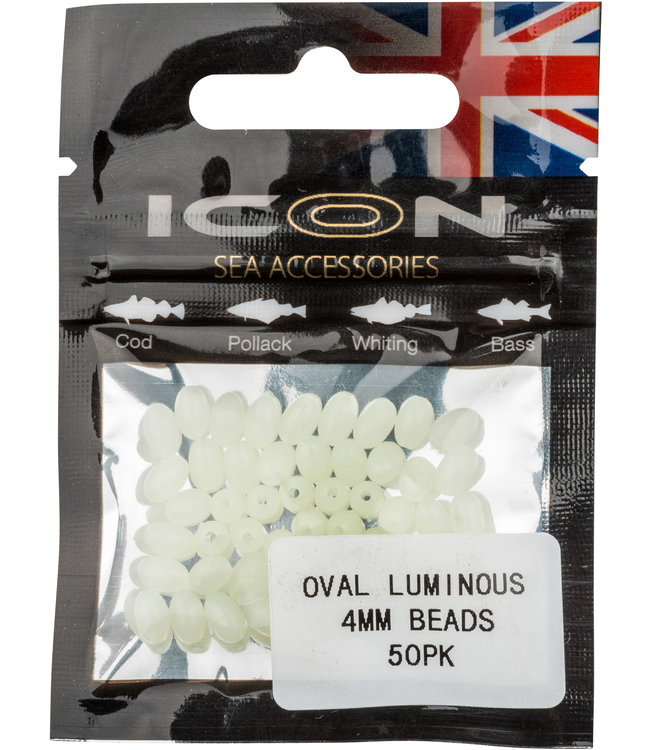 Icon 4mm Luminous Oval Beads