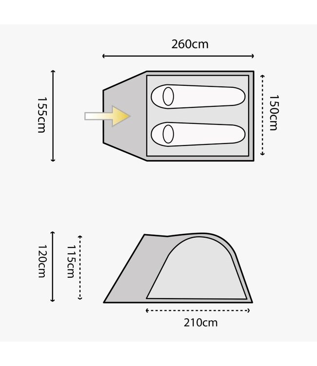 Highlander Juniper 2 Tent Deep Blue