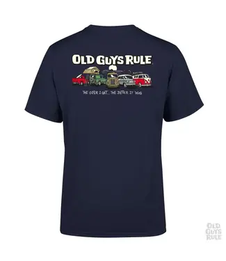 Old Guys Rule Parking Lot III Navy T Shirt