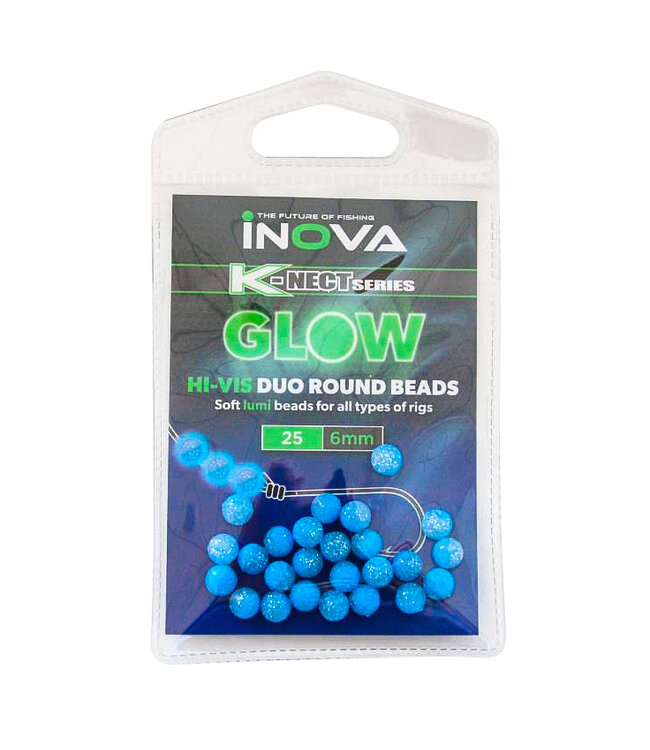 Hi-Vis Duo Round Glow Beads 6mm