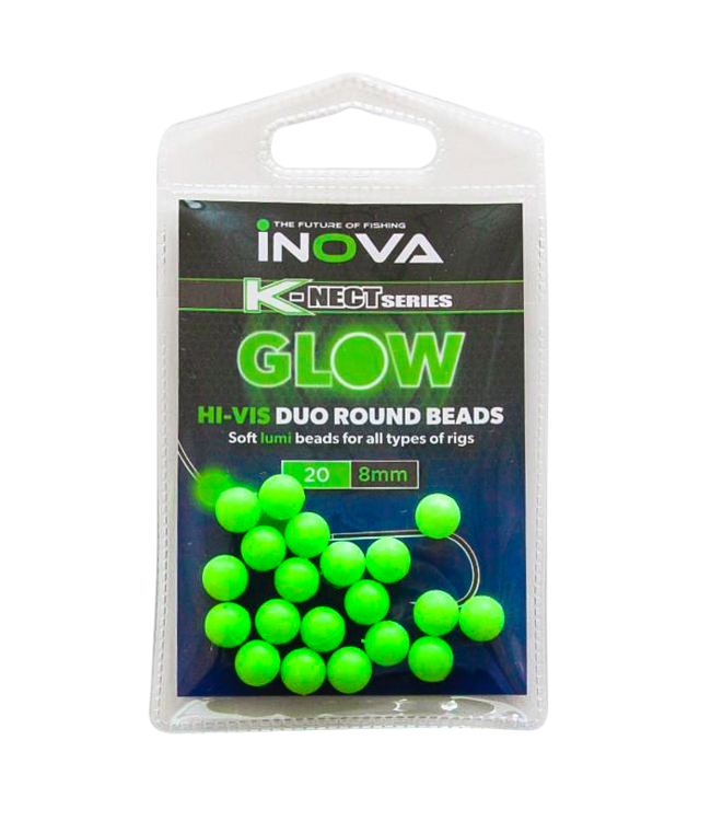 Hi-Vis Duo Round Glow Beads 6mm
