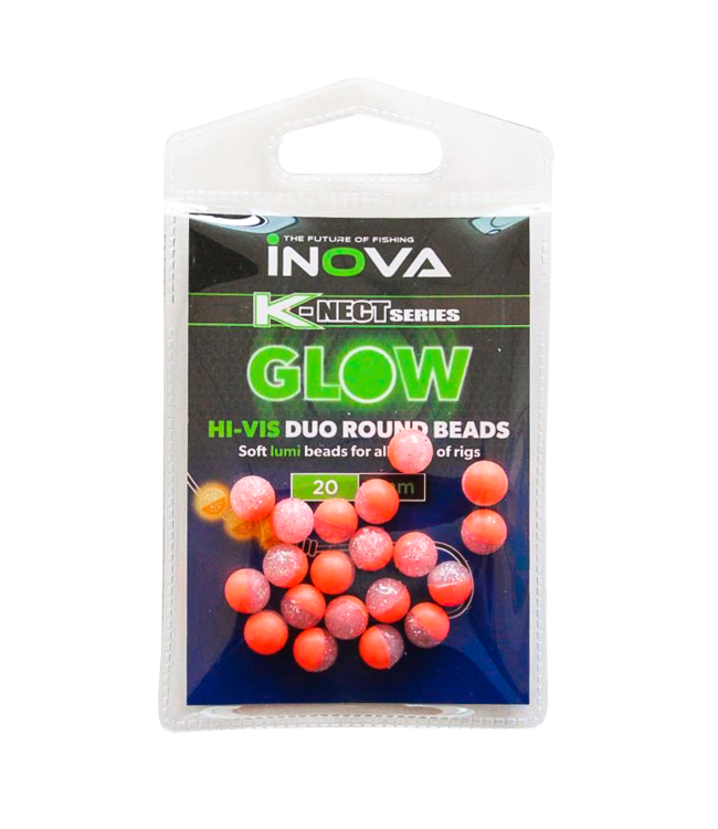 Hi-Vis Duo Round Glow Beads 6mm