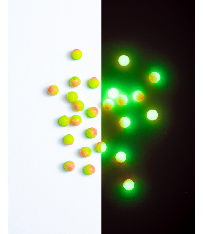 Hi-Vis Duo Round Glow Beads 8mm