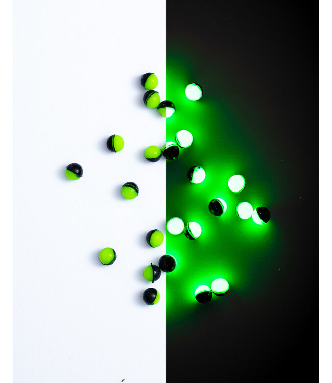 Hi-Vis Duo Round Glow Beads 8mm