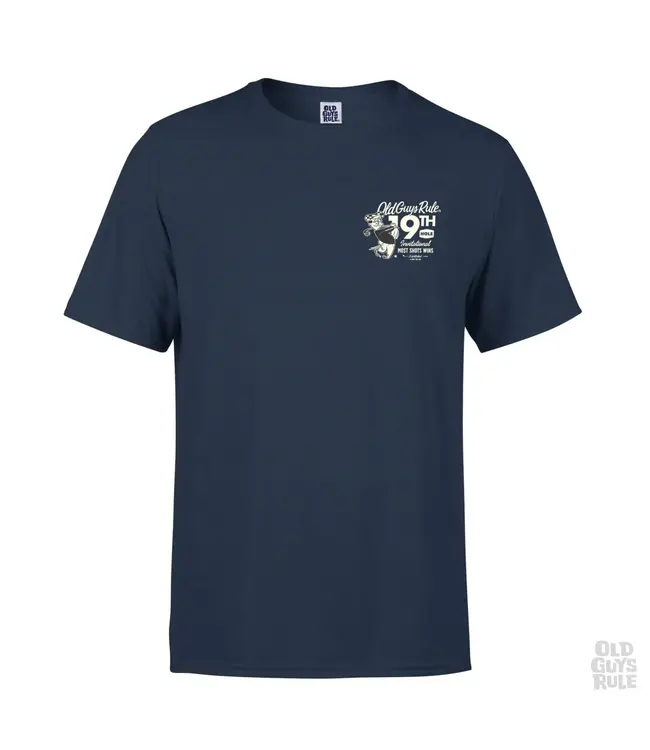 Old Guys Rule T-Shirt. 19th Hole Invitational (Blue Dusk)