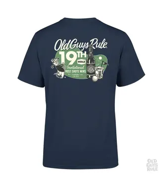 Old Guys Rule Old Guys Rule T-Shirt. 19th Hole Invitational (Blue Dusk)