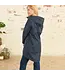Lighthouse Ladies Beachcomber Long Coat Navy Dot
