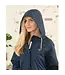 Lighthouse Ladies Beachcomber Long Coat Navy Dot