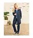 Lighthouse Ladies Beachcomber Long Coat Navy Dot