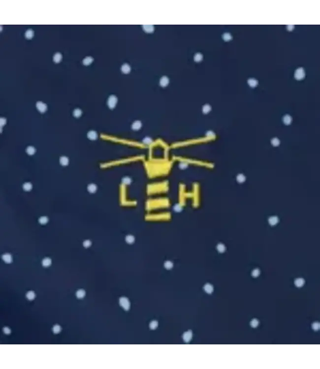 Lighthouse Ladies Beachcomber Long Coat Navy Dot