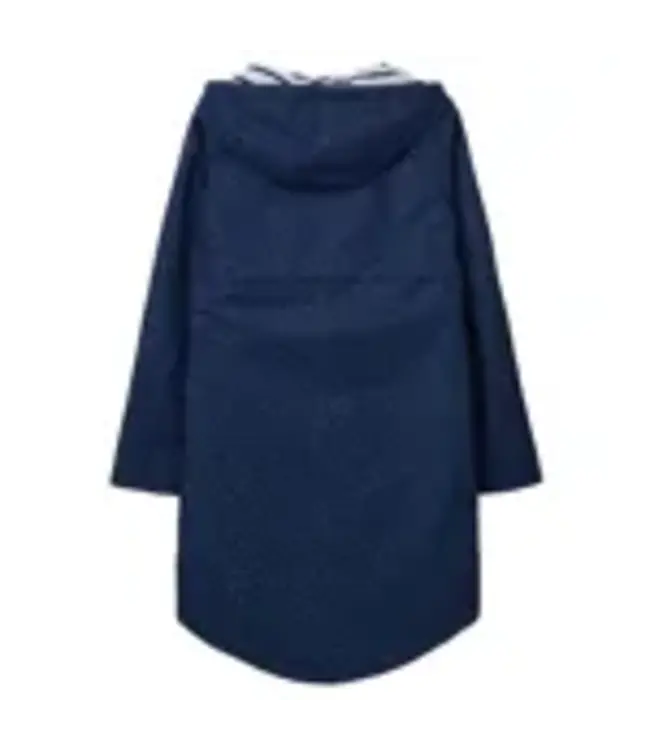 Lighthouse Ladies Beachcomber Long Coat Navy Dot